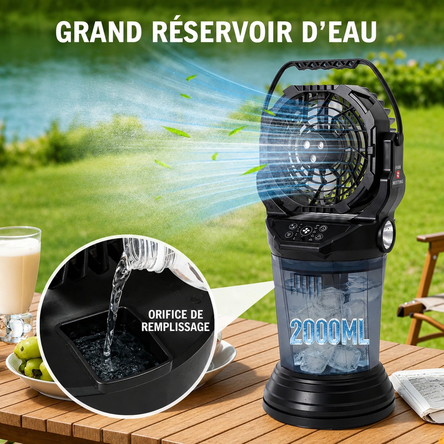 Brumisateur Lanterne LED 15000mAh